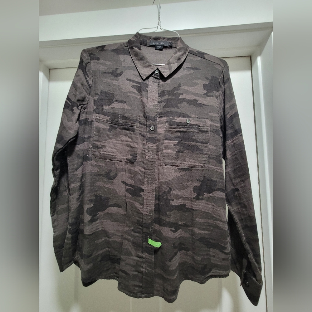 Camouflage Button-Up Shirt